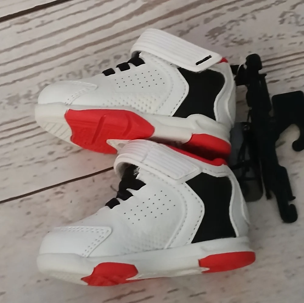 And1 major infant adaptive footwear shoes, sneakers white, black, red size 2